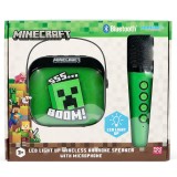 Set karaoke cu boxa si microfon wireless si lumini LED, OTL, Minecraft PopSing
