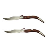 Cumpara ieftin Set doua bricege de vanatoare cricket, lamă oțel inoxidabil, maro, 38 cm