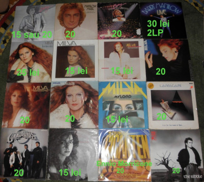 viny Milva &amp;amp; Mikis Theodorakis,Barry Manilow,Landscape,Commodores,Nik Kershaw foto