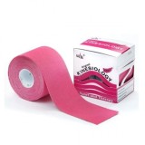 Bandă Kinesiologică Nasara Roz 5cm x 5m &ndash; Bandă Elastică Sport pentru Susținerea Mușchilor și Ameliorarea Durerii