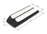 Filtru aer Honda Accord VII Motor 2.0, 2.0, 2.0, 2.0 tractiune integrala, 2.4, 2.4, 2.4 Vtec E, 339x150.6x45mm, OE 17220RAAA00