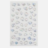 Stickere acrilice holografice cu model diamant, argintii, autocolante decorative, CMCLASS