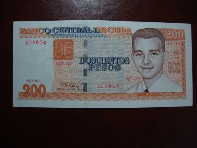 CUBA 200 PESOS 2022 AUNC foto