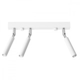 Lustră De Tavan Eyetech Albă Din Aluminiu Cu 3 Becuri Tub Moderne De Interior