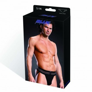 Chiloti sexy barbati Jockstrap Suspensor S/M Blue line foto