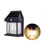BZRSH Lampa Solara LED Perete Senzor Miscare 3 Moduri Lumina Calda