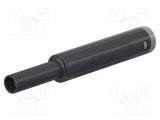 Conector banană 4mm 32A 1kV ST&Auml;UBLI negru aurit lipit