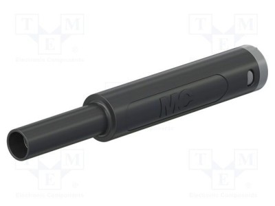 Conector banană 4mm 32A 1kV ST&amp;Auml;UBLI negru aurit lipit foto