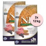 Farmina N&amp;amp;D dog LG ADULT MEDIUM &amp;amp; MAXI Lamb &amp;amp; Blueberry 2 x 12 kg