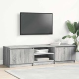 Cumpara ieftin Comodă TV, gri sonoma, 140x40x35,5 cm, lemn prelucrat