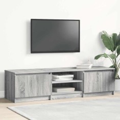 vidaXL Comodă TV, gri sonoma, 140x40x35,5 cm, lemn prelucrat