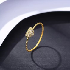 Inel din Argint --Heart Turkish Gold-- arg381C