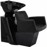 Scafă coafor unitate de spălare model Aurora cu bol ceramic mobil și accesorii pentru salon frizerie