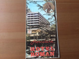 herculane hotel roman pliant reclama turism 1986 RSR in romana engleza germana