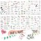 Set 8 foi cu stickere decorative tematica nunta Dkpow, dimensiuni diferite, multicolor