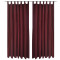 Draperii micro-satin cu bride, 140 x 175 cm, bordo, 2 buc.