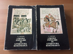 cartile populare in literatura romaneasca cartojan 1974 RSR doua volume I + II foto