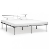 Cumpara ieftin Cadru de pat, gri, 200 x 200 cm, metal