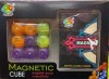 Set Cub Magnetic Fidget Toy + Carti, Joc Indemanare, Baieti/Fete/Adulti, 3+ Ani, Multicolor, Joc Logica, Creativitate