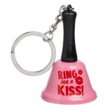 Breloc Clopotel Roz cu Mesaj \"Ring for a kiss\", CMCLASS