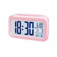 Statie meteo Bresser MyTime Duo 8010017, termometru, higrometru, alarma, Roz foto