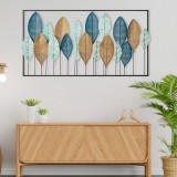 Cumpara ieftin Tablou metalic Bilge Multicolor 115x3x60 cm