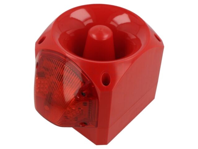 Semnalizator luminos și acustic KLAXON SIGNALS 10&divide;60VDC LED roșie IP66 ABS