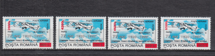 ROMANIA 2000 LP 1528-75 ANI C.F.R.N.A. 1995 SUPRATIPAR SERIE MNH