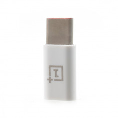 Adaptor OnePlus USB 3.1 Micro-USB to Type-C 2,4 cm Alb foto