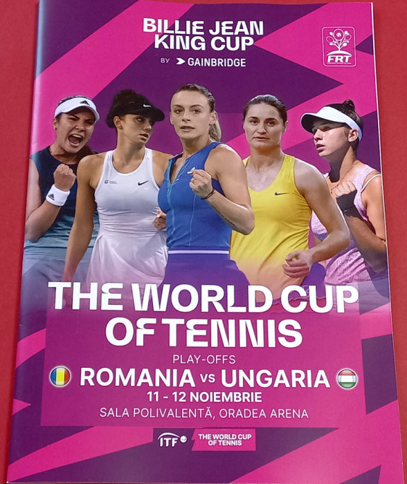Program Turneu Tenis Feminin Billie Jean King Cup ROMANIA-UNGARIA (2022)