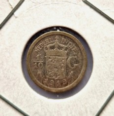 Indiile Olandeze de Est 1/10 Gulden 1919 moneda argint km # 311 Wilhelmina