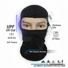 Cagula Moto Neagră din Microfibră de Poliester 100% Unisex Moto Ski Enduro Atv