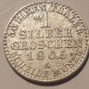 Germania Prusia 1 Groschen 1865 A, Argint, Wilhelm I, Berlin, Moneda Veche