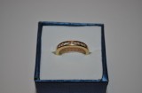 INEL AUR 18K + 9 Diamante = 0.27ct. - Tip verigheta - Franta - 3g. !, Galben