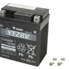 Baterie AGM/Starting YUASA 12V 7,4Ah 120A R+ Maintenance free 113x70x130mm Started YTZ8V fits: HONDA CB, CBR, CMX, NSS, SH; KAWASAKI KFX, KL, KLX, KLZ