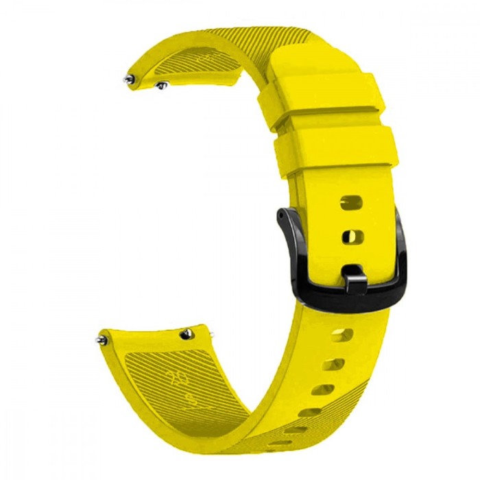 Curea silicon, compatibila Huawei Watch GT 3 Pro 43mm, VD Very Dream&reg;, Galben