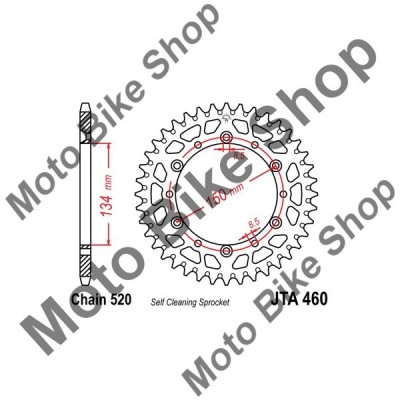 MBS Pinion spate Aluminiu Z49 520, Cod Produs: JTA46049 foto
