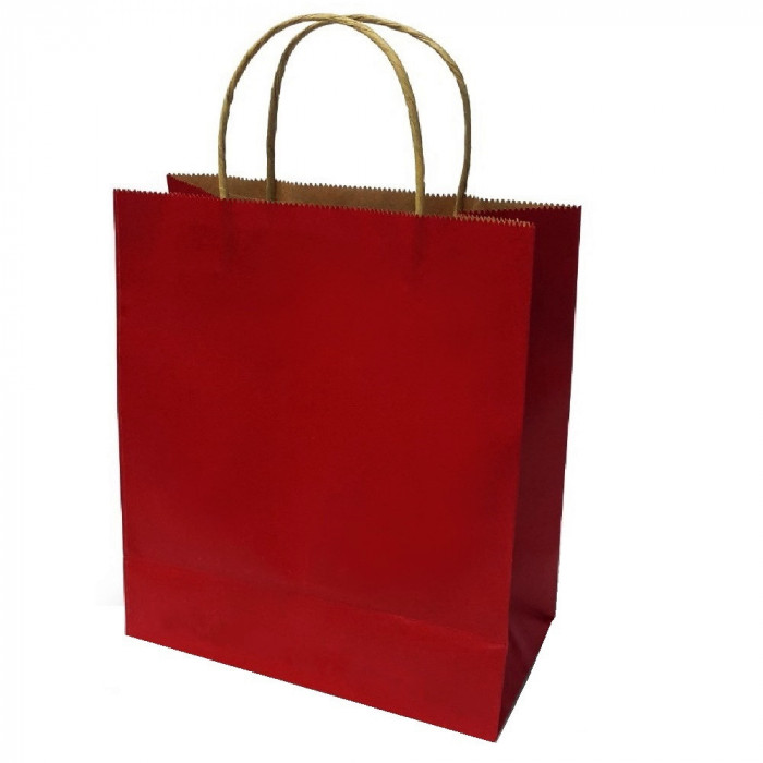 Sacose Hartie, 32x12x41 cm, 100 Buc/Bax, Bordo, Sacosa Cadou cu Maner, Plasa Hartie, Sacosa Hartie Kraft Natur, Ambalaj Cadou cu Maner, Sacosa Unicolo