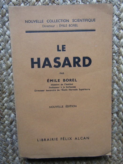LE HASARD - &Eacute;mile BOREL