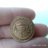 -Y- INSIGNA - CONGRESUL NATIONAL DE MEDICINA LEGALA - BUCURESTI 1984 - RARA !