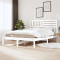 Cadru de pat dublu, alb, 135x190 cm, lemn masiv de pin GartenMobel Dekor