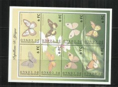 FLU 2 - FLUTURI - CONGO - BLOC NESTAMPILAT MNH