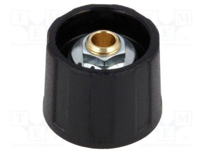 Buton rotativ ABS negru &amp;Oslash;20x15,5mm, &amp;Oslash;ax: 4mm - OKW foto