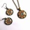 set bijuterii mandala, pandantiv si cercei 32595