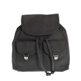 Rucsac negru cu design simplu si inchidere cu snur