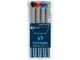 Universal Non-permanent Marker Schneider Maxx 221 S, Varf 0.4mm, 4 Culori/set - (n, R, A, V)