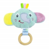 Jucarie Bebelusi BabyJem Elephant Toy Bleu Catifea 6 Luni+ Jucarie Dentitie 10x16cm