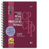 Codul penal si Codul de procedura penala, Ianuarie 2024. Editie spiralata, tiparita pe hartie alba - Dan Lupascu