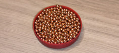 500 bile din otel / metal - culoare aurie - calibrul 4.5 mm /177 - 0.35 grame foto