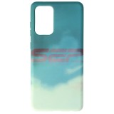 Husa Silicon Watercolor Turquoise pentru Samsung Galaxy A72 - Protectie Premium